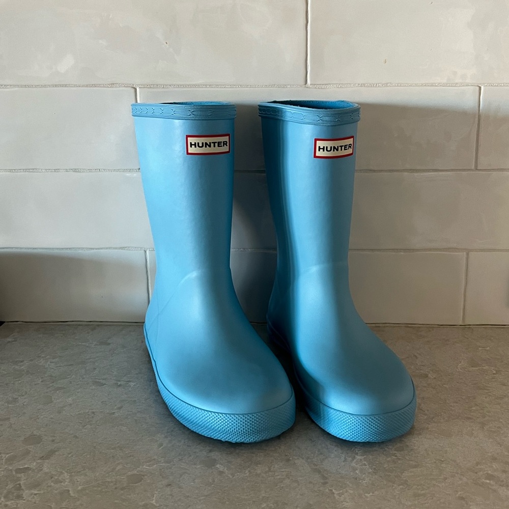 Hunter boots kids size 13. Sky blue. Brand new. Hunter boots sale.